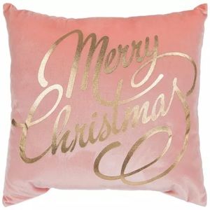 Pink merry Christmas pillows